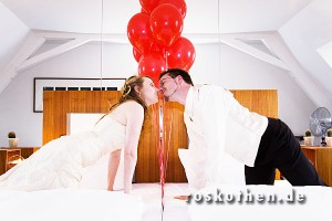 Hochzeitsfoto Hochzeitsfoto im Bett